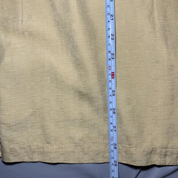 Brandini 100% Silk Mens Short Sleeve Shirt Preppy Formal Vacation Size Large - Picture 15 of 15